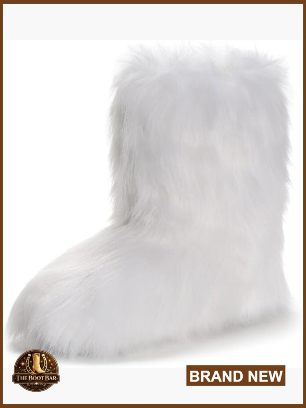Faux Fur Mid-Calf Boots Furry Fluffy Round Toe Suede Snow Winter Warm Comfy
